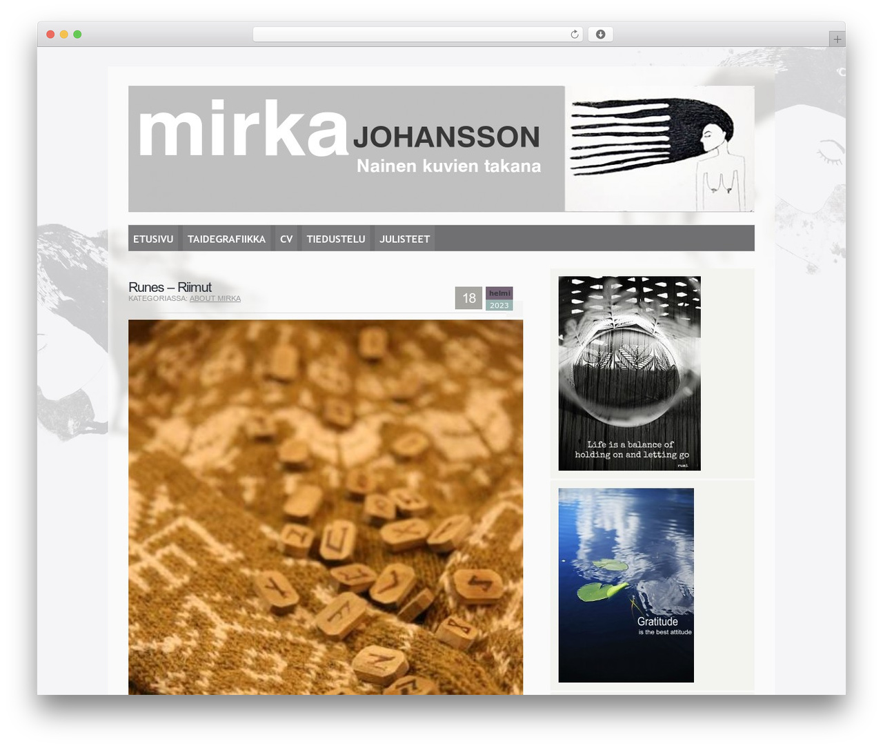 Compositio WordPress theme - mirkajohansson.fi