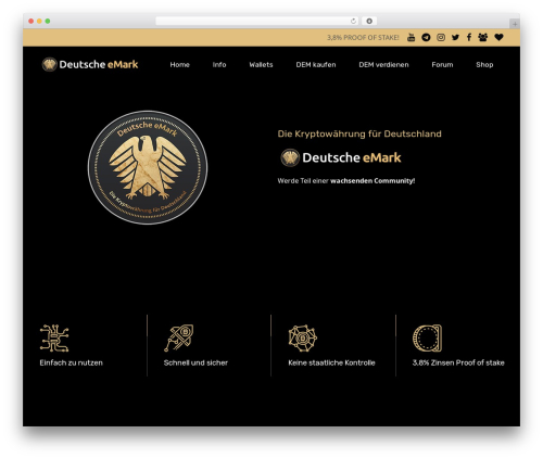 Cryptop theme WordPress - deutsche-emark.com