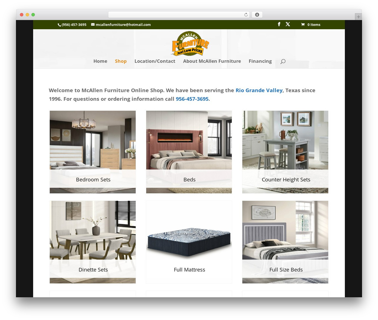 Divi WordPress theme - mcallenfurniture.com