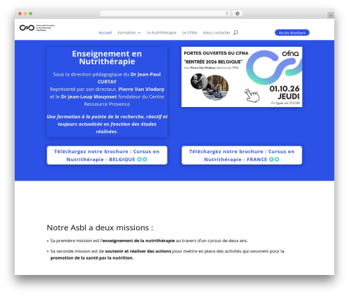 Divi WordPress theme - cfna.be
