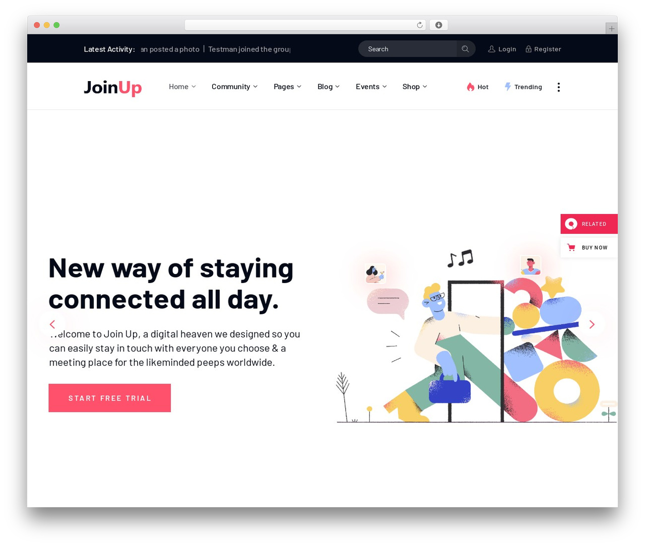 JoinUp WP theme - joinup.qodeinteractive.com