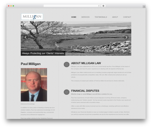 my_framework WordPress theme - milliganlaw.co.uk