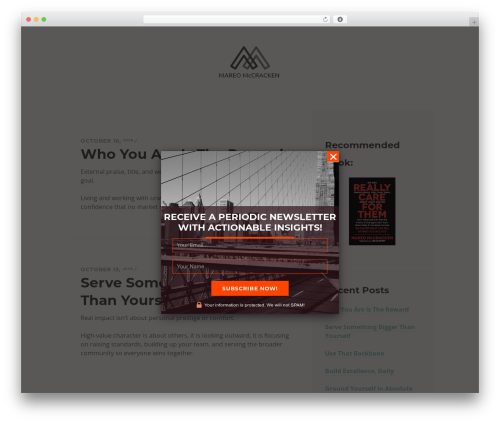 Sequential theme WordPress - mareomccracken.com