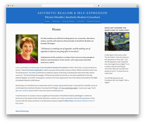 Stock WordPress theme - miriammondlin.net