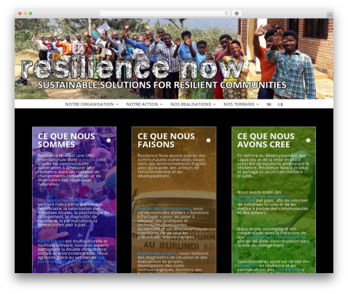 Menubar templates WordPress plugin - resilience.ngo