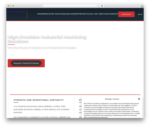 WordPress theme Mega Project - mecanizadoscms.com