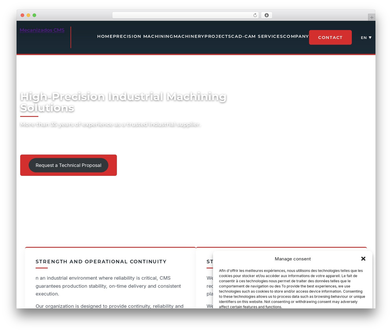 WordPress theme Mega Project - mecanizadoscms.com