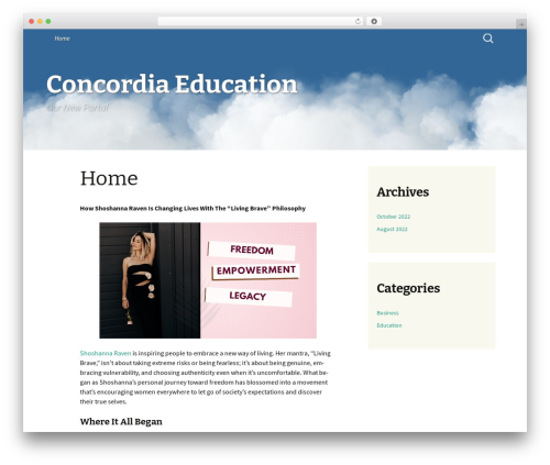 WordPress theme Three - concordiaeducation.org