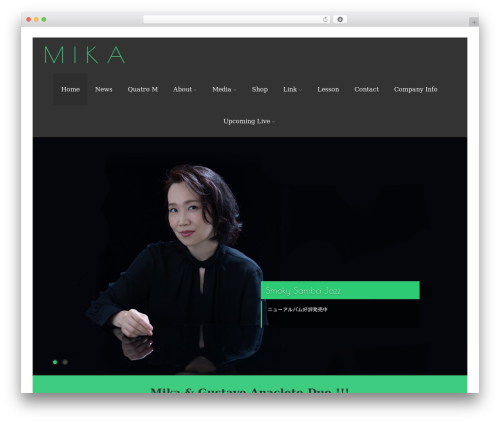 WordPress website theme Asteria Lite - mikasambajazz.com