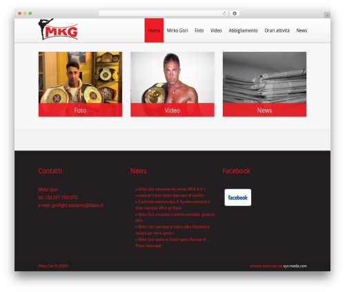 WordPress website theme Sport - mirkogori.com