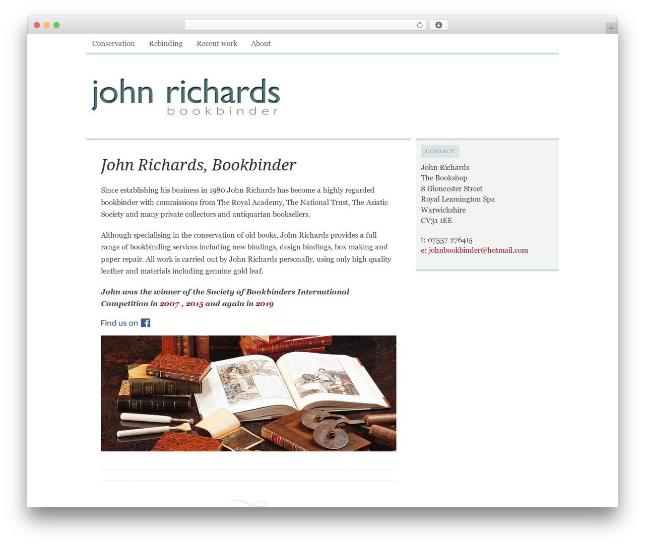WP theme Comet - thebookbinder.co.uk