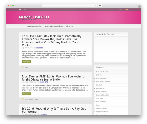 Headlines theme WordPress - momstimeout.com