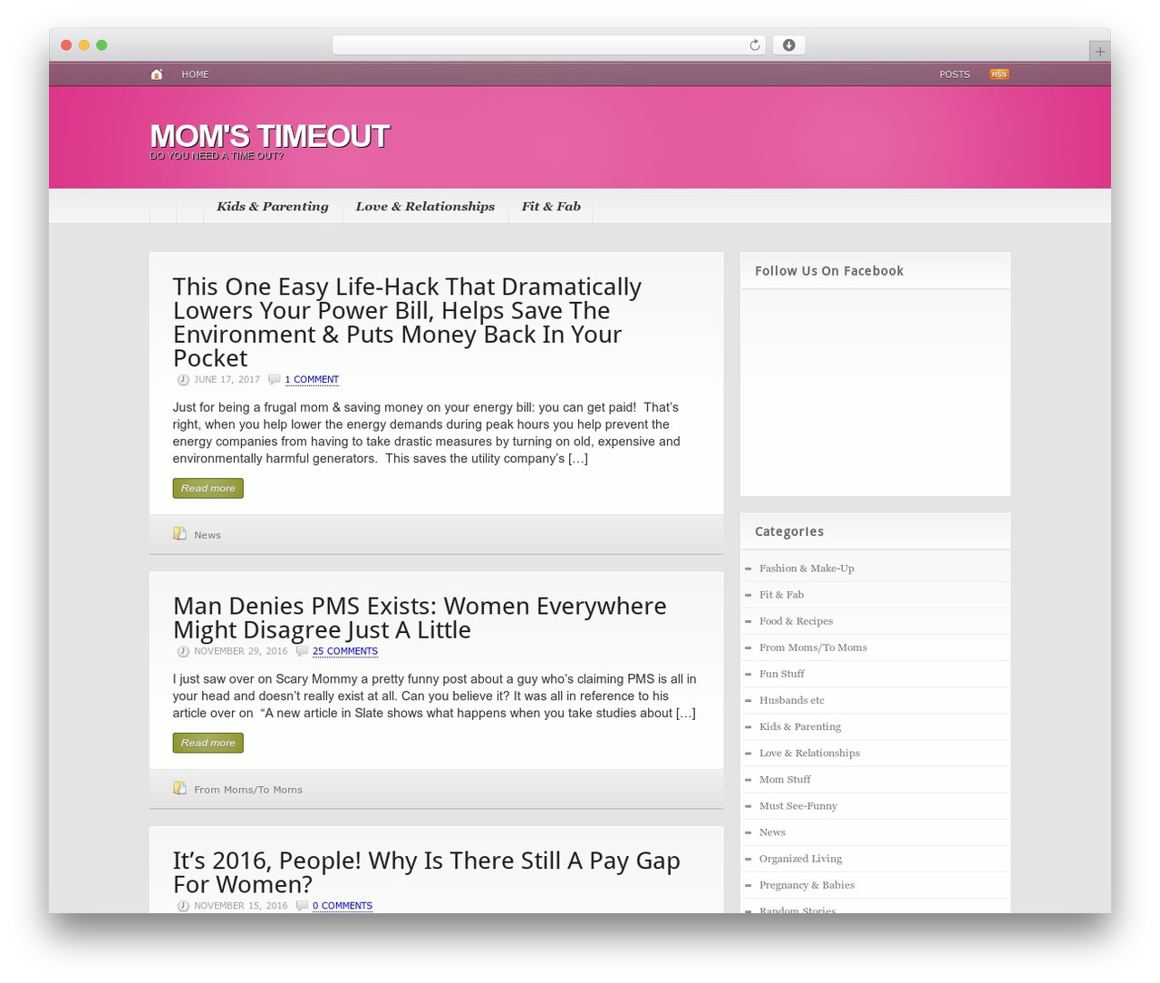 Headlines for Social Profit Machine theme WordPress - momstimeout.com