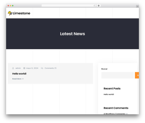 Limestone WordPress theme - rooftm.com