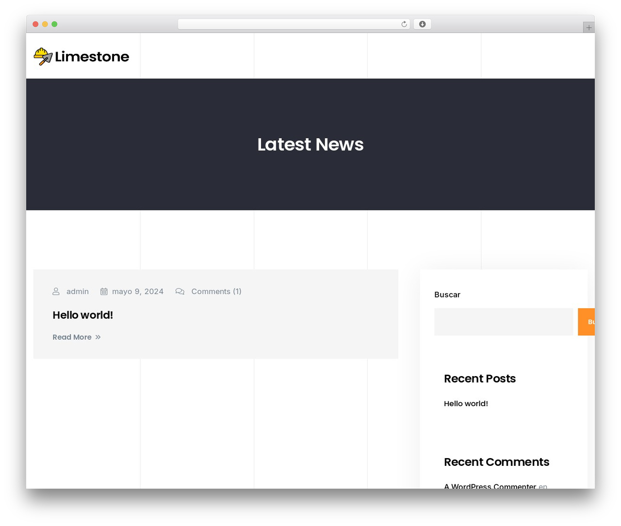 Limestone WordPress theme - rooftm.com