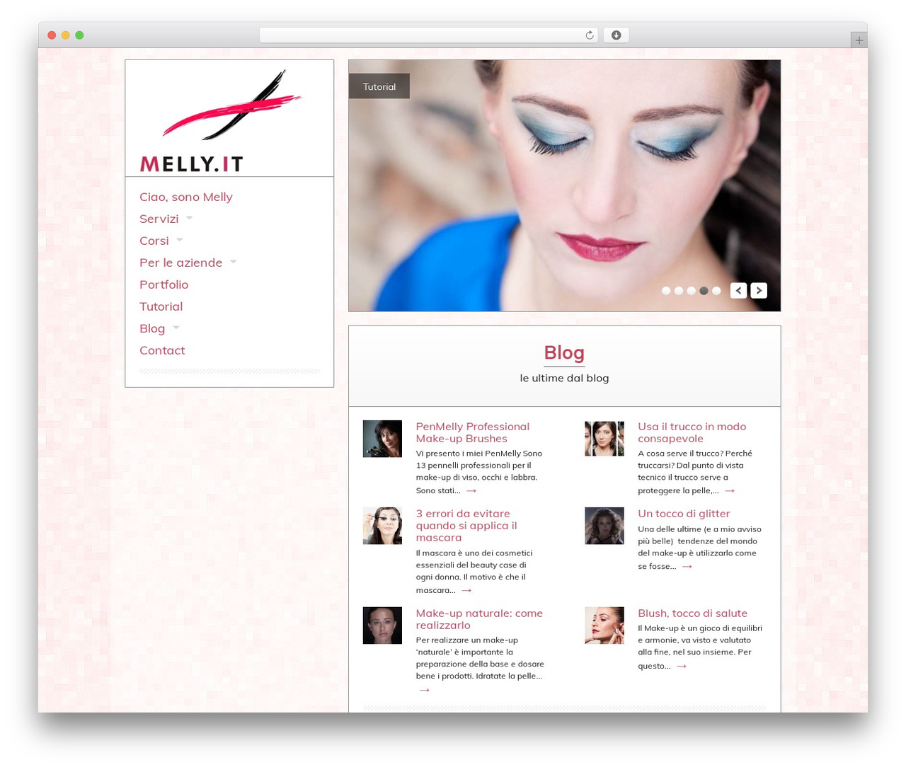 MakeUp WordPress page theme - melly.it