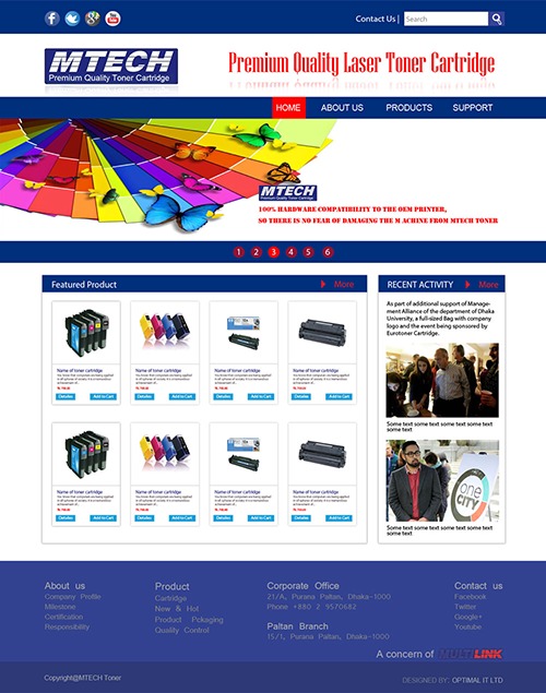 mTech WordPress theme design by Minhaj Hasan