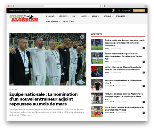 Newspaper WordPress news theme - footalgerien.com