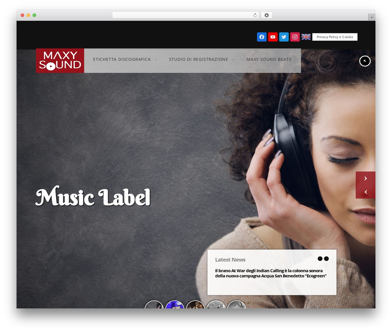 Responsive Fullscreen Studio for WordPress theme WordPress - maxysound.it