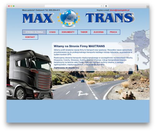 Theme WordPress MaxTrans - maxlogistic.pl/pl/strona-glowna