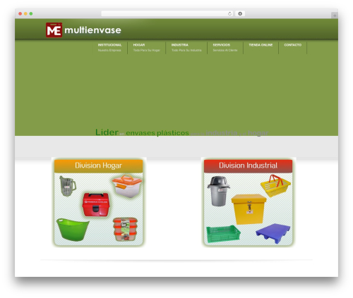 WordPress theme MULTIENVASE - multienvase.com