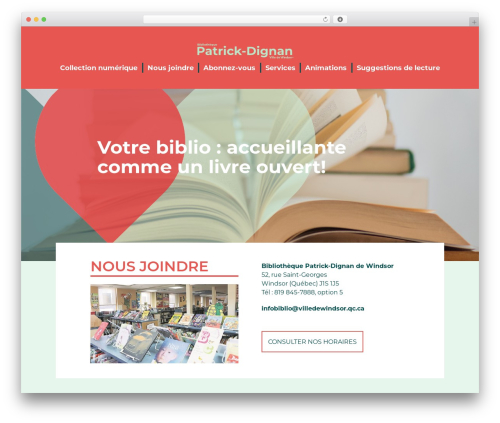 WordPress theme Windsor - bibliotheque.windsor.qc.ca