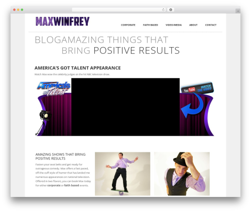 WordPress website theme Rework - maxwinfrey.com
