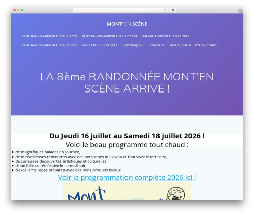 Mesmerize free WordPress theme - montenscene.fr