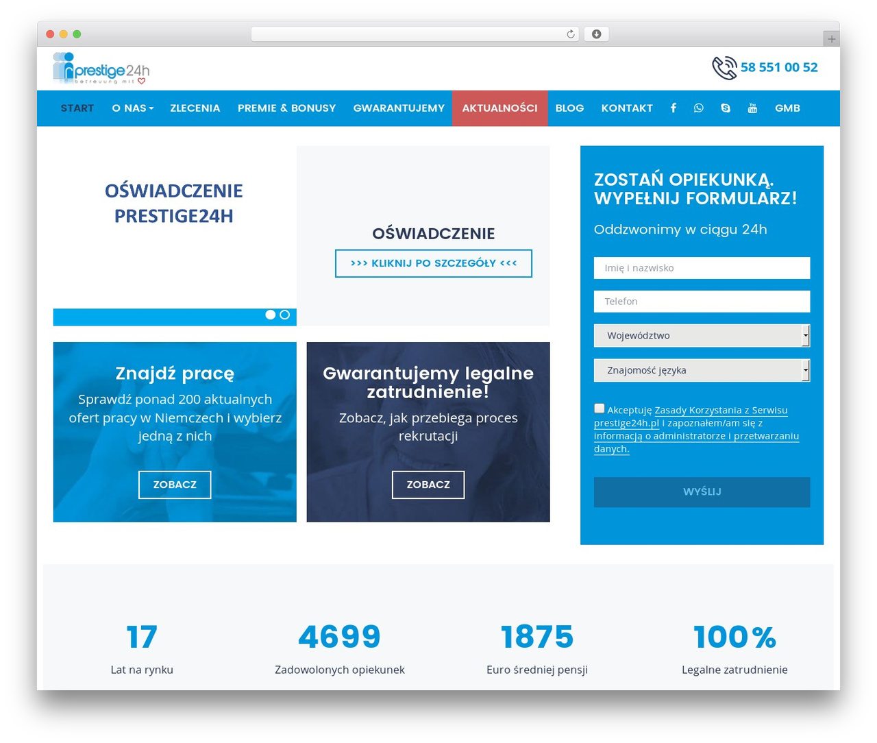 Proformat top WordPress theme - prestige24h.pl