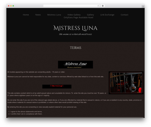 cherry WordPress theme - mistress-luna.com/terms
