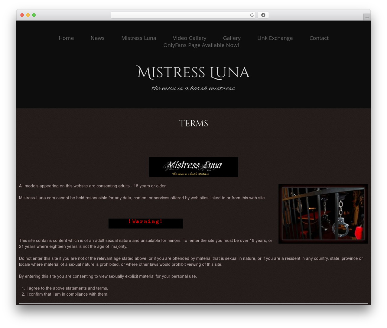 cherry WordPress theme - mistress-luna.com/terms