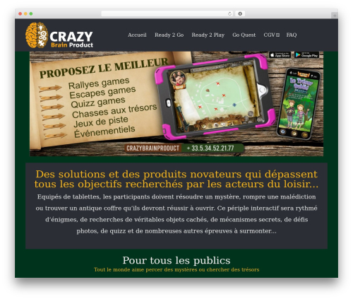 Escape WordPress theme - crazybrainproduct.com