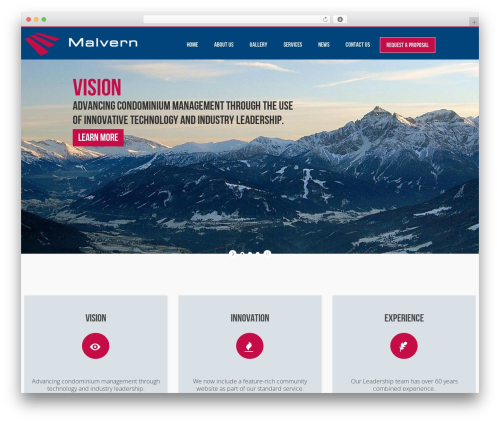 Vizard WordPress theme - malvern.ca