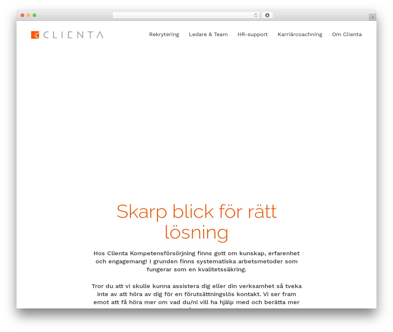 WordPress theme Clienta - clienta.se
