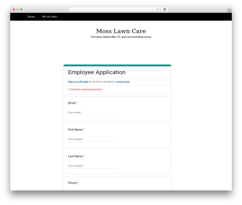 Writee free WordPress theme - mosslawncare.net