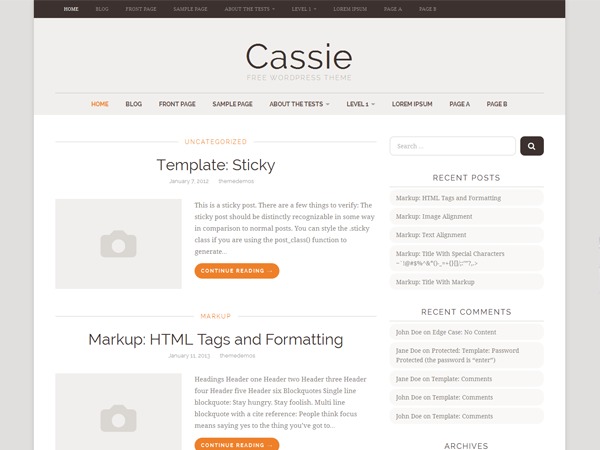 Cassie WordPress theme Cassie WordPress theme