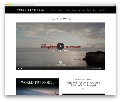 Divi WordPress theme - worldtopmodel.org