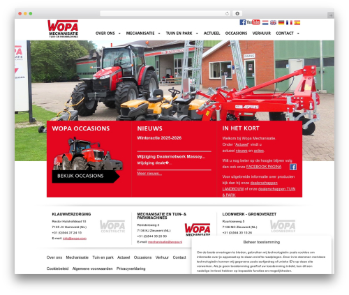 Fuze framework theme WordPress - wopamechanisatie.nl