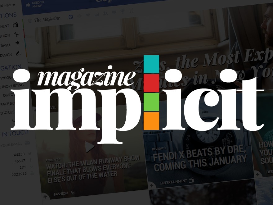 Implicit WordPress magazine theme by Industrial Themes
