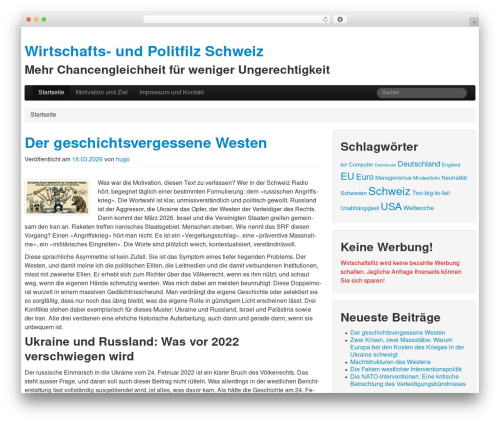 The Bootstrap WordPress theme - wirtschaftsfilz.ch