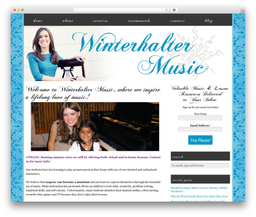 Thesis theme WordPress - winterhaltermusic.com