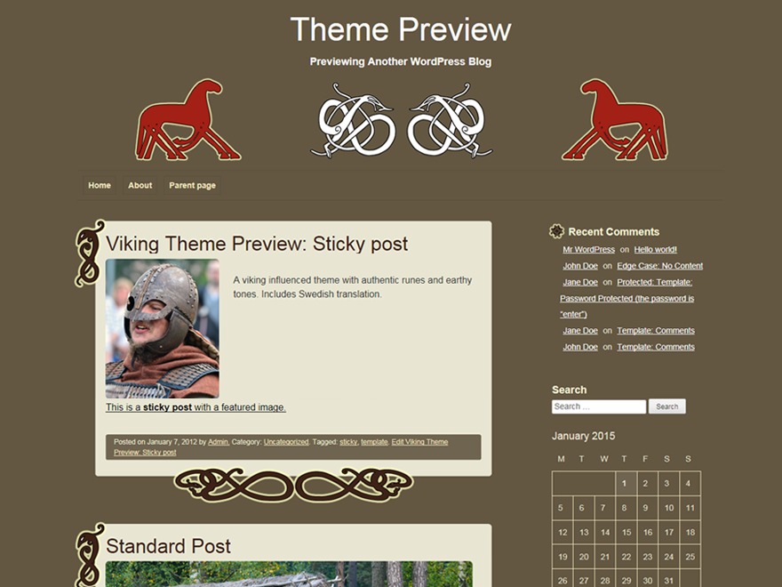 Viking theme WordPress free