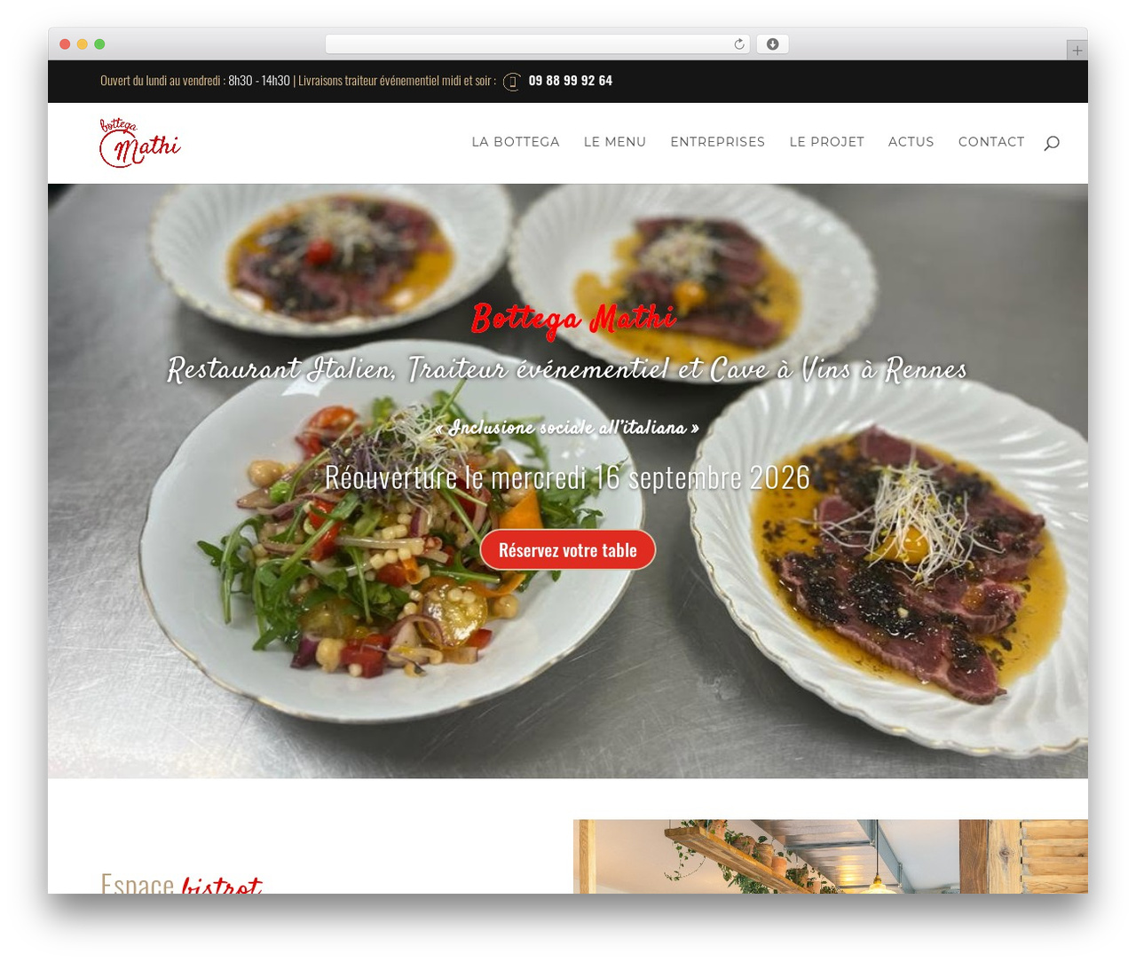 WordPress theme Divi - bottegamathi.com