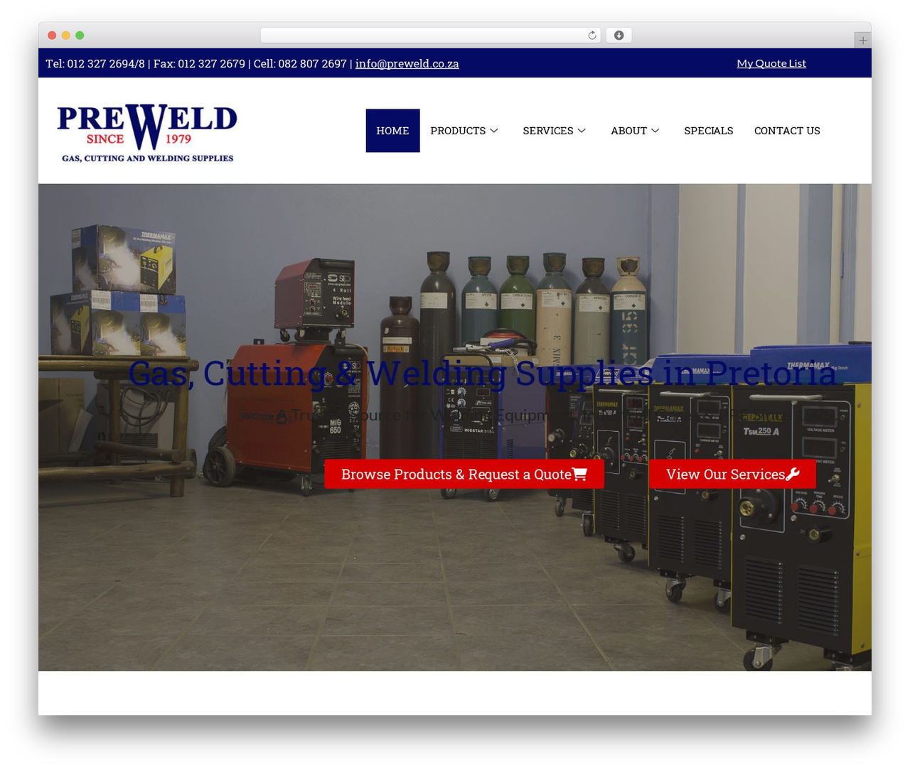 WordPress theme Hello Elementor - preweld.co.za