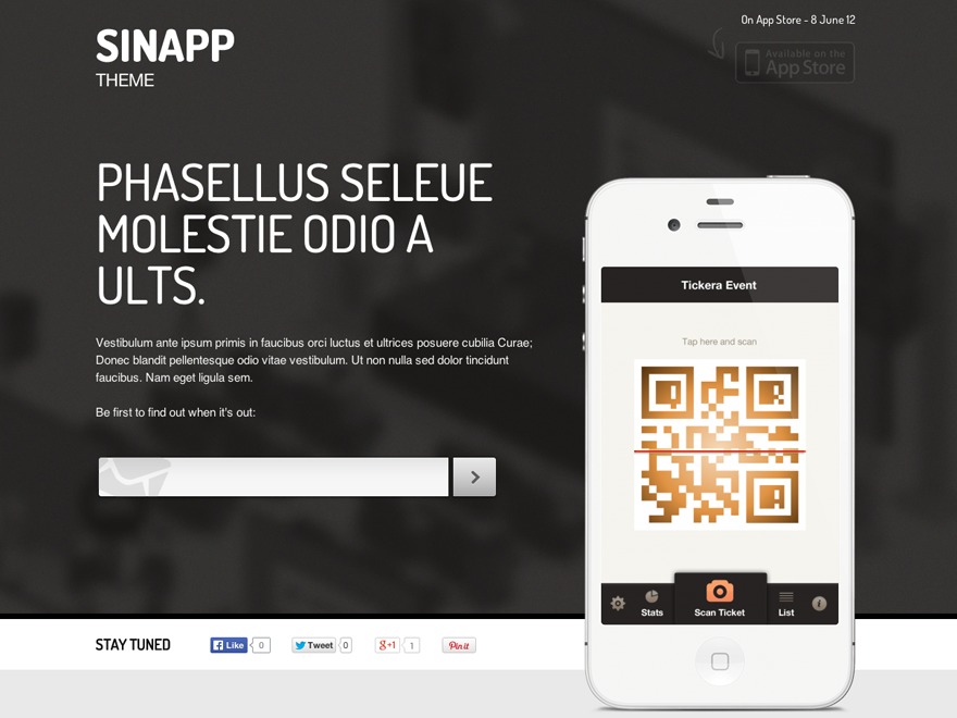 WordPress theme Sinapp by Themeskingdom