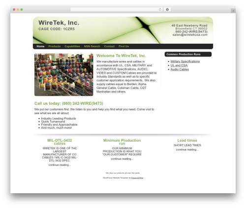 WordPress theme SmallBiz - wiretekusa.com