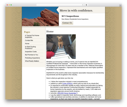 Best WordPress theme InspectorPages Basic - myinspections.net