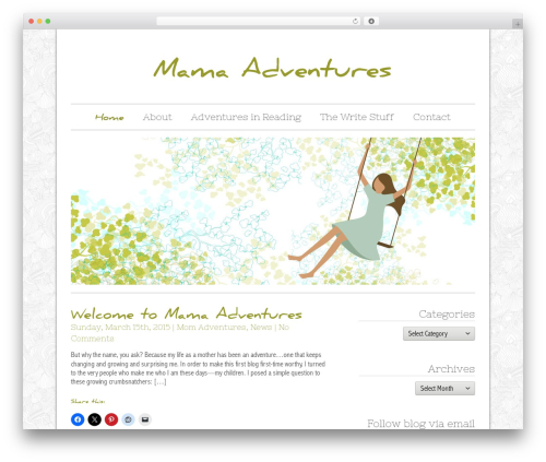 Bookmarkit WordPress theme - mamaadventures.com