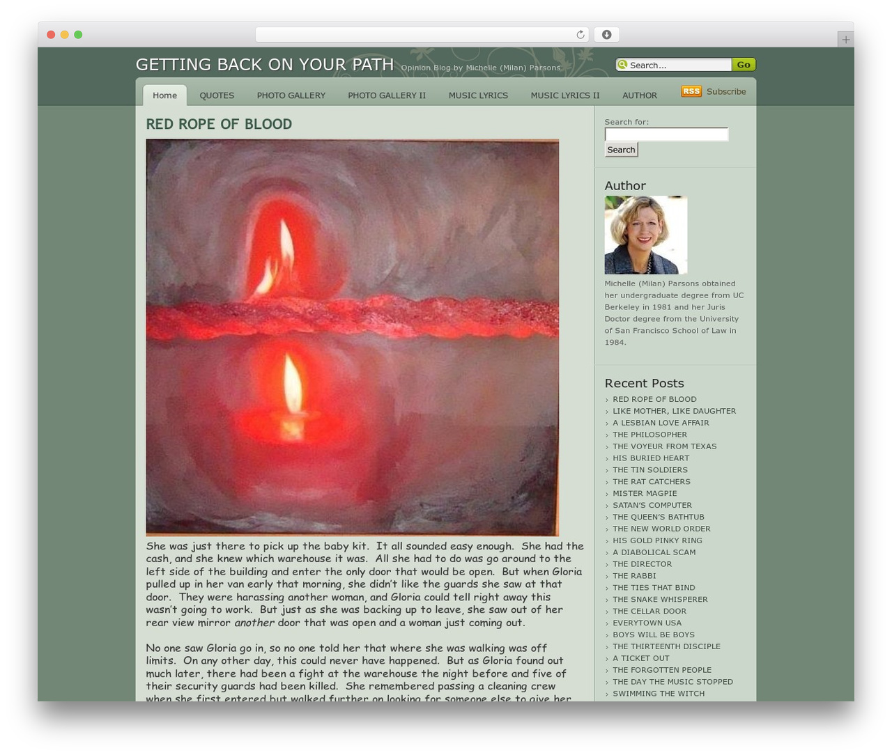 Devart WordPress theme - michelleparsons.com