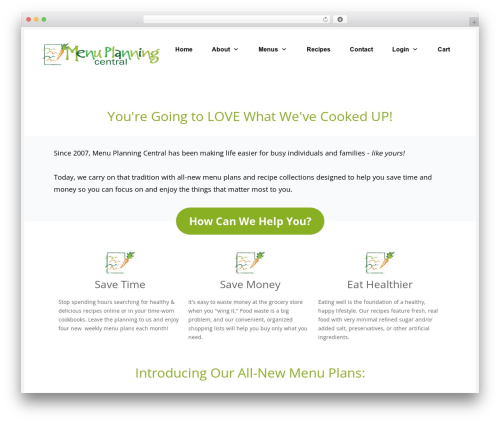 Hello Pro WP theme - menuplanningcentral.com
